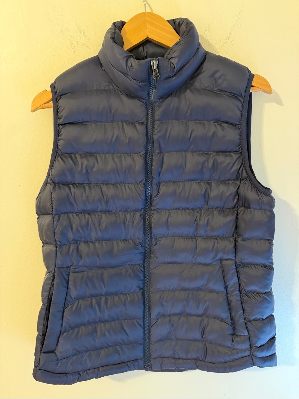 Quilted Puffy Vest in Slate Blue